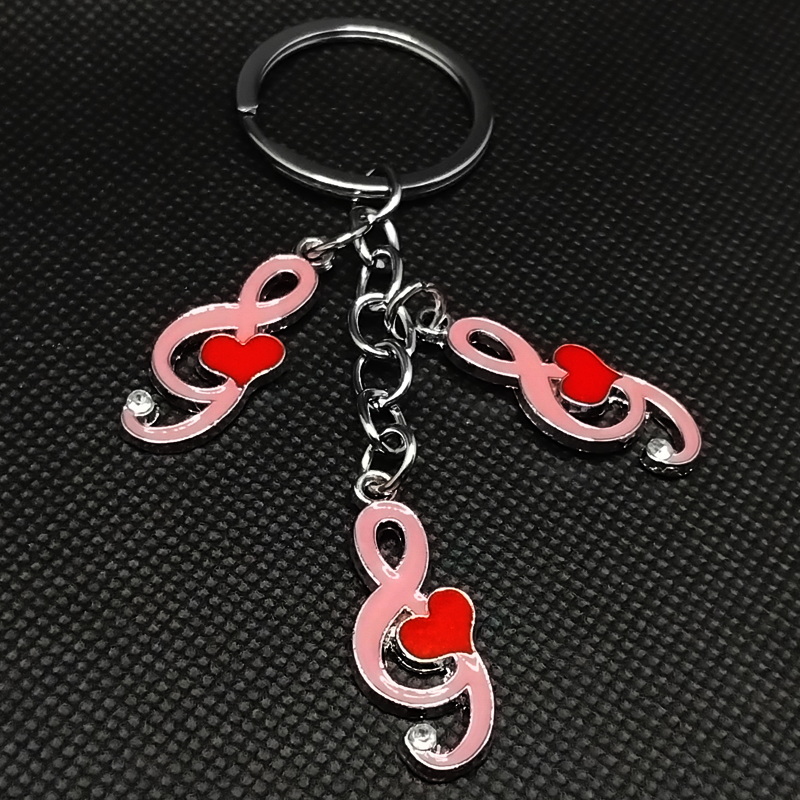 Keychain: Treble Clef with Heart