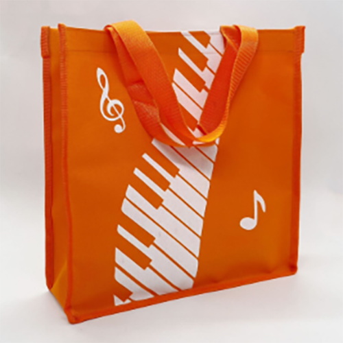 Thick Canvas Bag 35x33 cm, Piano Key Screen Print
