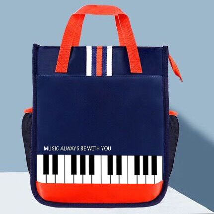 Two-Tone Bag, Piano Key Pattern, 30x33x11 cm