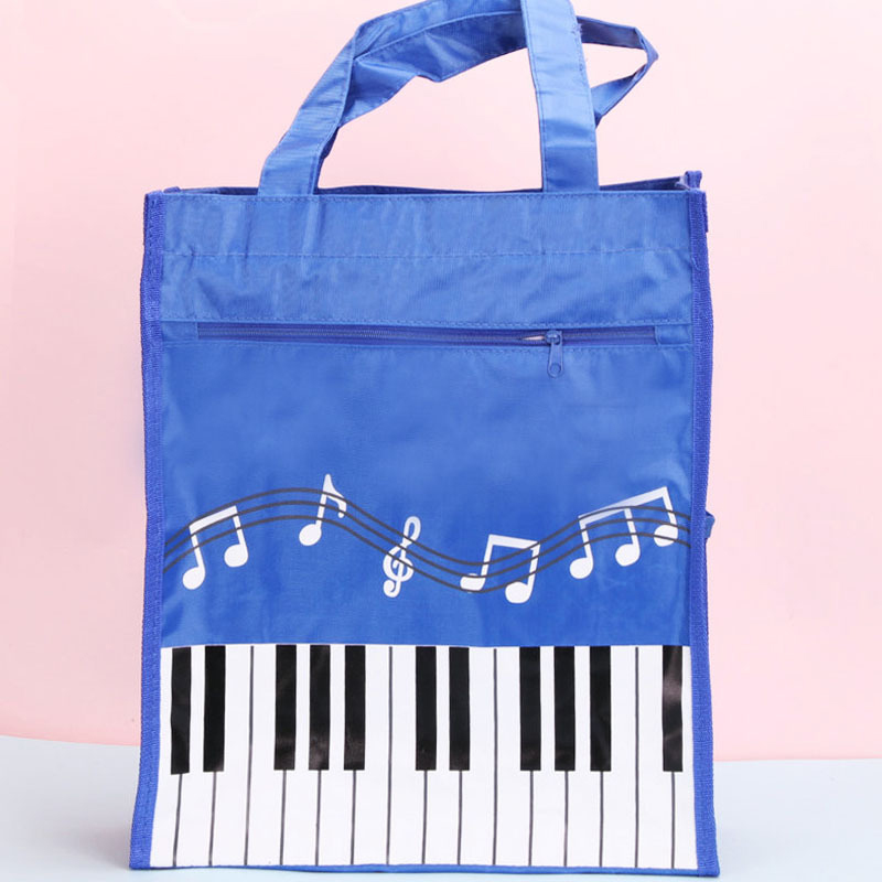 Zipper Bag, Piano Key & Note Pattern, 28.5x31.5x11 cm