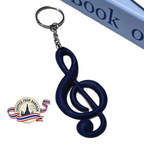 Purple Treble Clef Keychain